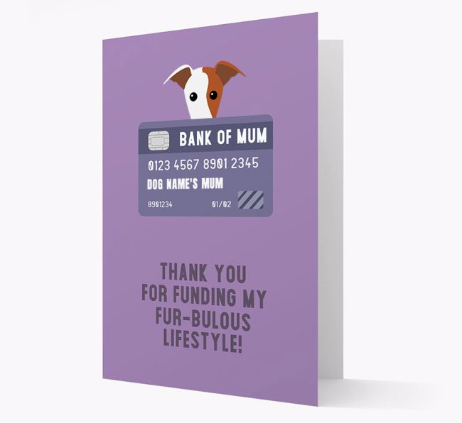 'Bank of Mum' - Personalised {breedFullName} Card